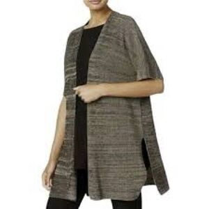 Eileen Fisher Stencil Knit Short Sleeve Kimono Size S/M